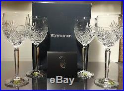 NEW Waterford Crystal SEAHORSE NOUVEAU (2017) Set 4 Water Goblets 8 1/2 NIB