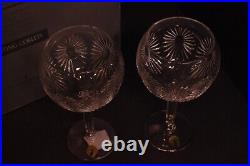 NEW set 2 Waterford Crystal Millennium Health Toasting Balloon Wine Goblet Glass