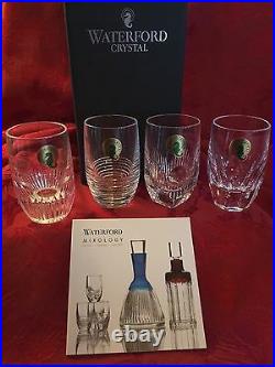 NIB FLAWLESS Exquisite Set 4 WATERFORD MIXOLOGY Crystal SHOT WHISKEY GLASSES