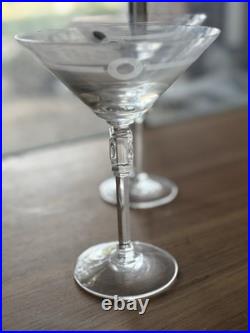 NIB-Rosenthal Celebration Large Crystal Martini Glasses-Set of 2