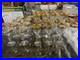 NOS Mid-Century Blefeld Crystal Gold Rim 24 Pice Set Vintage Setting For 8