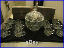 Nachtmann Crystal Punch bowl set with 12 cups