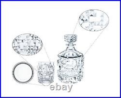 Nachtmann Punk Collection Crystal Glass Decanter and 2 Whiskey Tumblers