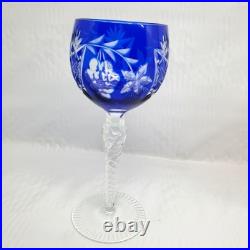 Nachtmann Set Of 6 Cordial Wine Glasses Traube Cut To Clear Mixed Colors 7 3/4