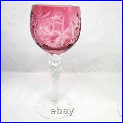 Nachtmann Set Of 6 Cordial Wine Glasses Traube Cut To Clear Mixed Colors 7 3/4
