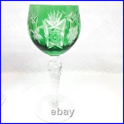 Nachtmann Set Of 6 Cordial Wine Glasses Traube Cut To Clear Mixed Colors 7 3/4
