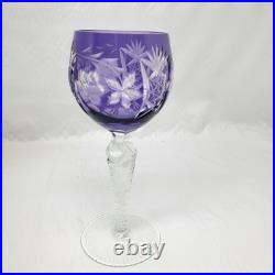 Nachtmann Set Of 6 Cordial Wine Glasses Traube Cut To Clear Mixed Colors 7 3/4