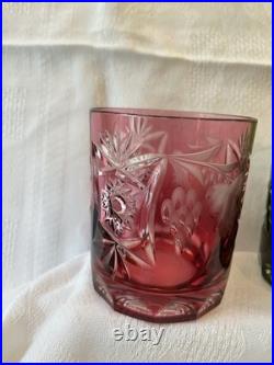 Nachtmann Traube Cut to Clear Crystal Whiskey Glasses Set of 5! Excellent Cond