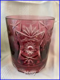 Nachtmann Traube Cut to Clear Crystal Whiskey Glasses Set of 5! Excellent Cond