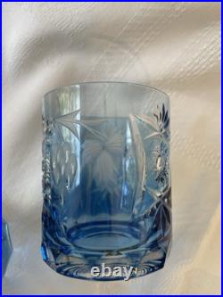Nachtmann Traube Cut to Clear Crystal Whiskey Glasses Set of 5! Excellent Cond