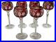 Nachtmann Traube (Red) Set of 6 Ruby Crystal Tall Hock Wine Glasses 8 1/4 8oz