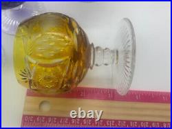 Natchmann Traube Cordial Liqueur Set of 7 Cut to Clear Glassware (n)