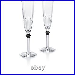 New Baccarat Harcourt Eve Set Of 2 Champagne Flutes #2802588 Brand Nib Save$ F/s