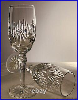 New Fluted Champagne Glasses KIMBERLY Pattern by Waterford Crystal (Set of Two)