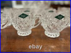 New Godinger Shannon Crystal Freedom Punch Bowl Set 13 Pcs (Bowl & 12 Cups)