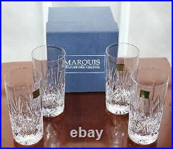 New NWT WATERFORD MARQUIS BROOKSIDE Highball Glass Set (4) with Original Box A