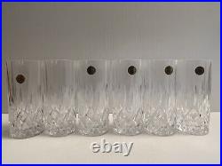 New Set of 6 Highball Opera Bar Glasses RCR Royal Crystal Rock made in Italy NOS