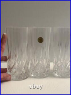 New Set of 6 Highball Opera Bar Glasses RCR Royal Crystal Rock made in Italy NOS