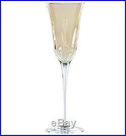 New VIETRI Italian Glassware Crystal Stemware SET of 4 OPTICAL Champagne Glasses