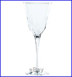 New VIETRI Italian Glassware Crystal Stemware SET of 4 OPTICAL WINE GLASSES