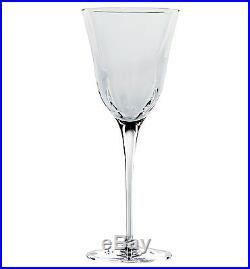 New VIETRI Italian Glassware Crystal Stemware SET of 4 OPTICAL WINE GLASSES