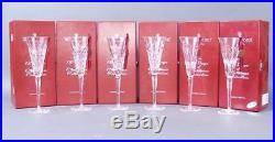 New Waterford Crystal 12 Days of Christmas Flute Complete Set of 12 with Charms
