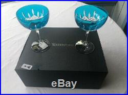 New-waterford-lismore Pops Aqua Cocktail Pair (set Of 2)