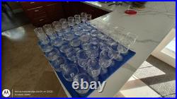 NewithUsed Lenox Moonspun Hand EtchedCrystal Glasses-Set of 43- with Platinum Rim
