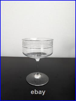 NewithUsed Lenox Moonspun Hand EtchedCrystal Glasses-Set of 43- with Platinum Rim