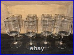 NewithUsed Lenox Moonspun Hand EtchedCrystal Glasses-Set of 43- with Platinum Rim