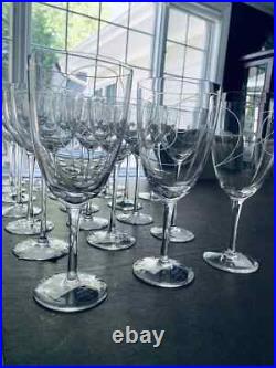 Noritake Crystal Glasses in Eternal Wave Set of 24 BRAND NEW withSTICKERS STILL ON