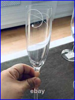 Noritake Crystal Glasses in Eternal Wave Set of 24 BRAND NEW withSTICKERS STILL ON