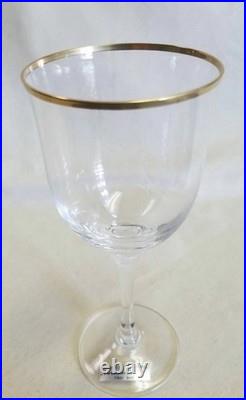 Noritake Troy Set Of 8 Gold Rimmed Wine Glasses. New With Tags