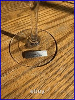 Noritake Virtue 868 Etched Rose Lead Crystal Glass Set 15pc Japan 8 Water 7 Wine