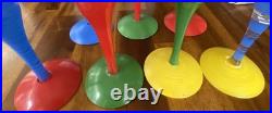 ORREFORS ANNE NILSSON CLOWN CHAMPAGNE FLUTE 10.5 GREEN STRIPE SET of 7 ORREFORS ANNE NILSSON CLOWN CHAMPAGNE FLUTE 10.5 GREEN STRIPE SET of 7