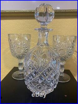 Old Fashioned Whiskey Decanter With Glassware For Bourbon Cognac And Liquor