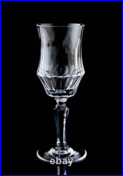 Old Galway Plain Foot Claret Wine Glasses Set of 6 Vintage Crystal Stemware