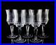 Old Galway Star Cut Foot Water Goblet Glasses Set of 5 Elegant Vintage Crystal