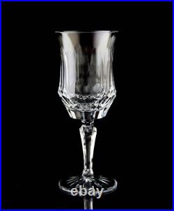 Old Galway Star Cut Foot Water Goblet Glasses Set of 5 Elegant Vintage Crystal