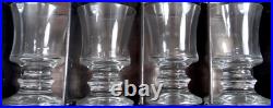 Orrefors Crystal Claret Wine Goblet Glasses MCM Karin Set 4 Sweden 1970s New Box