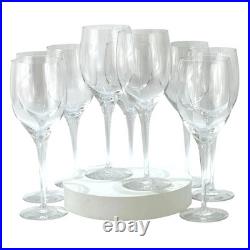 Orrefors Crystal Illusion Clear 7-1/2 Claret Wine Glasses, Set of 8