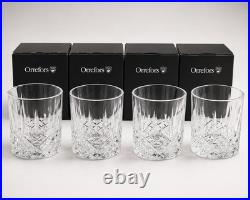Orrefors Crystal Old Fashioned Glasses Set of 4 New in Box