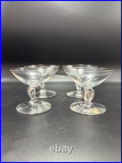 Orrefors Small Liqueur Crystal Glasses Pattern ORR67 Set of 4 Made in Sweden