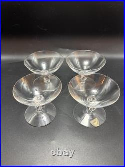 Orrefors Small Liqueur Crystal Glasses Pattern ORR67 Set of 4 Made in Sweden