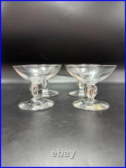 Orrefors Small Liqueur Crystal Glasses Pattern ORR67 Set of 4 Made in Sweden