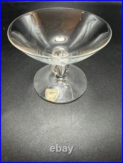 Orrefors Small Liqueur Crystal Glasses Pattern ORR67 Set of 4 Made in Sweden