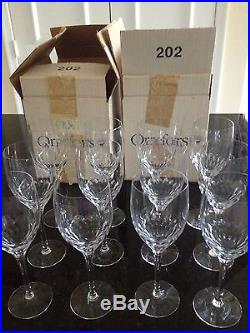 Orrefors Stemware Prelude Crystal Claret Wine Glasses Clear Set Of 12