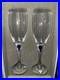 Orrefors Sweden 2574 Intermezzo Blue Tear Wine Glasses Set of Four NOS ORIG BOX