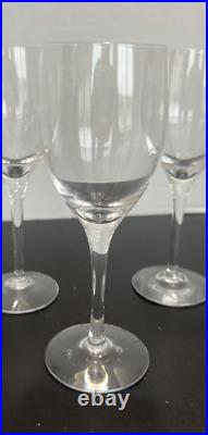 Orrefors Sweden ILLUSION CLEAR Crystal Claret Wine Glasses Set of 5