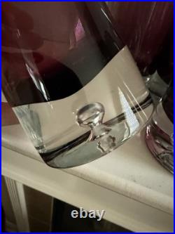 Oslo Block Stockholm Krosno 6 1/4 Amethyst Highball Bubble Glasses Set Of Six